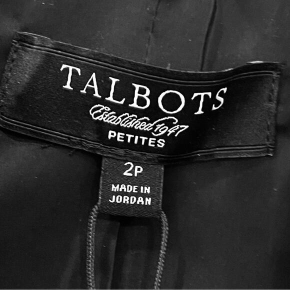 Talbots Petites The Kate Fit Black Romantically Curvy Jacket Blazer - Size 2P - Picture 9 of 12